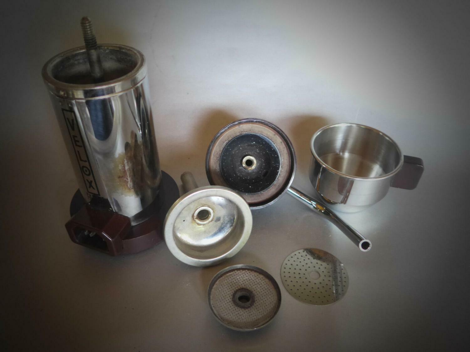Velox Ferrara PATENT Espressokocher braun elektr. 2 Tassen 70er Italy