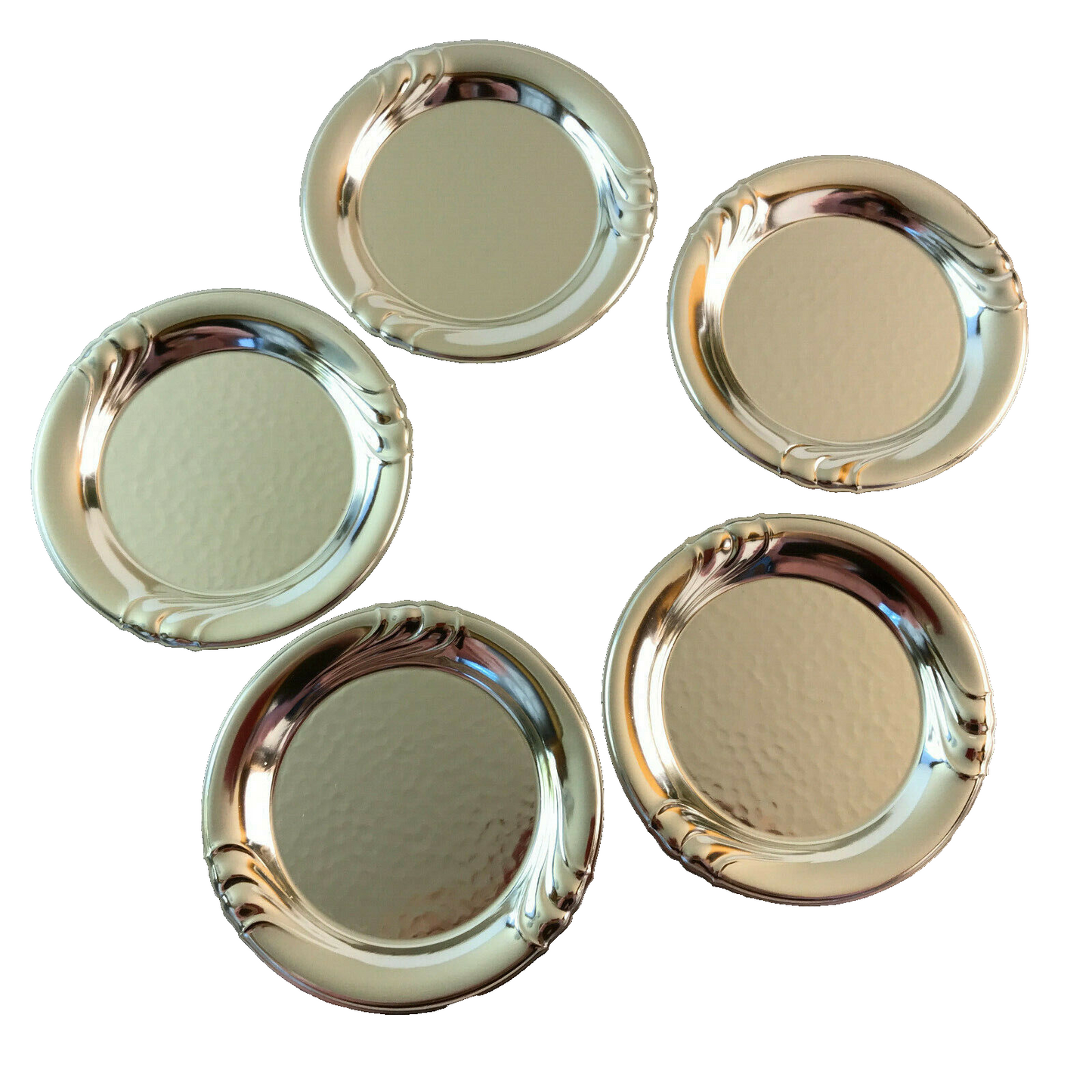 SONNAU Untersetzer 50er 60er Vintage 11  cm Alu Unterteller Teller Set