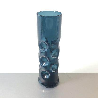 Vase Turmalin grün 13,5 cm 50er 60er MID CENTURY Vase Glas 