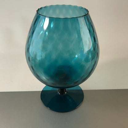 Vintage Vase türkis 50er 60er 20,5 cm MID CENTURY Pokal 