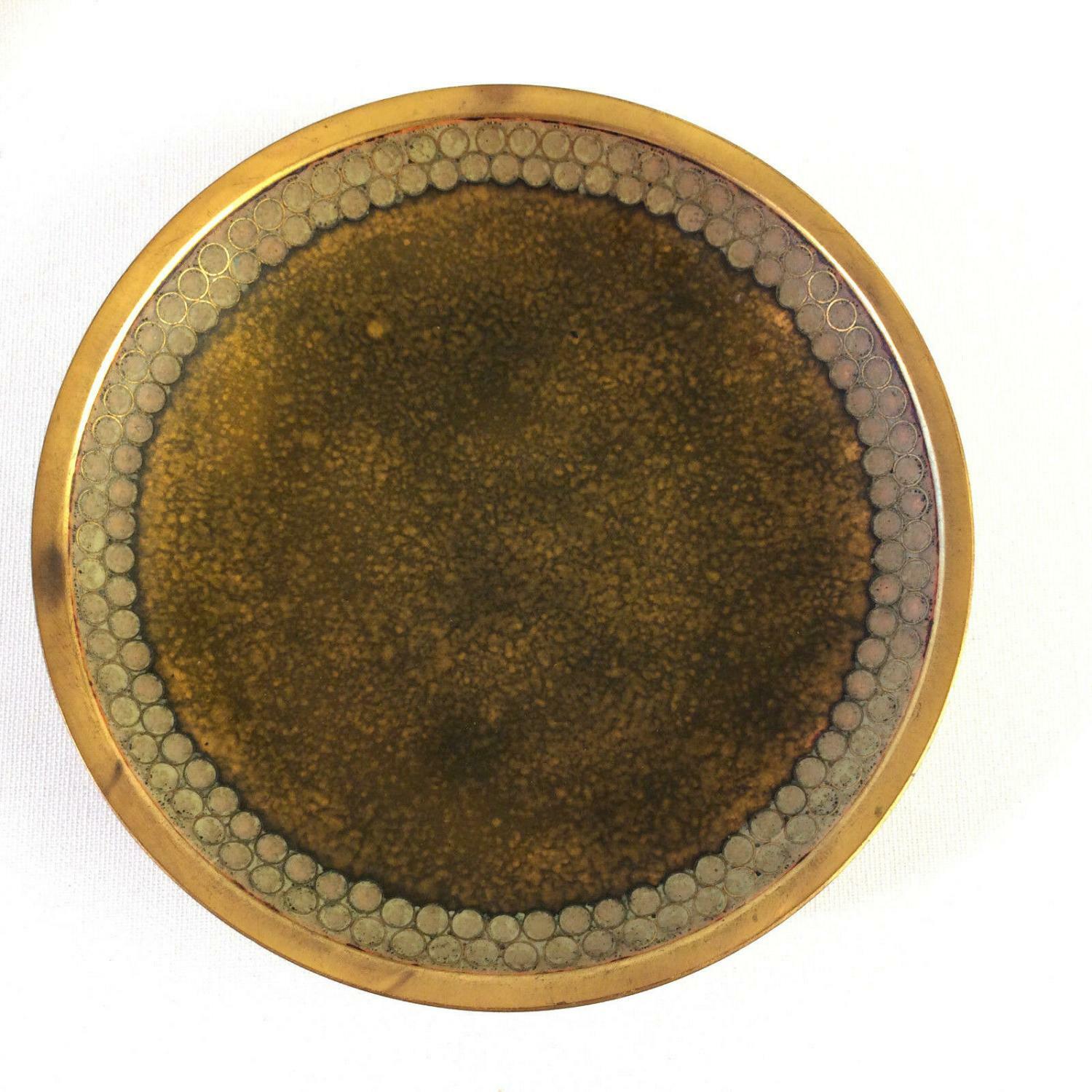 Käthe RUCKENBROD Teller Emaille 50er 60er Stegemaille Cloisonne Email