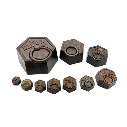 Alte Gewichte Waage Tafelwaage Kilo Kilog Hectog 5kg 1 Kg Kilo 0,5 kg 40er 50er