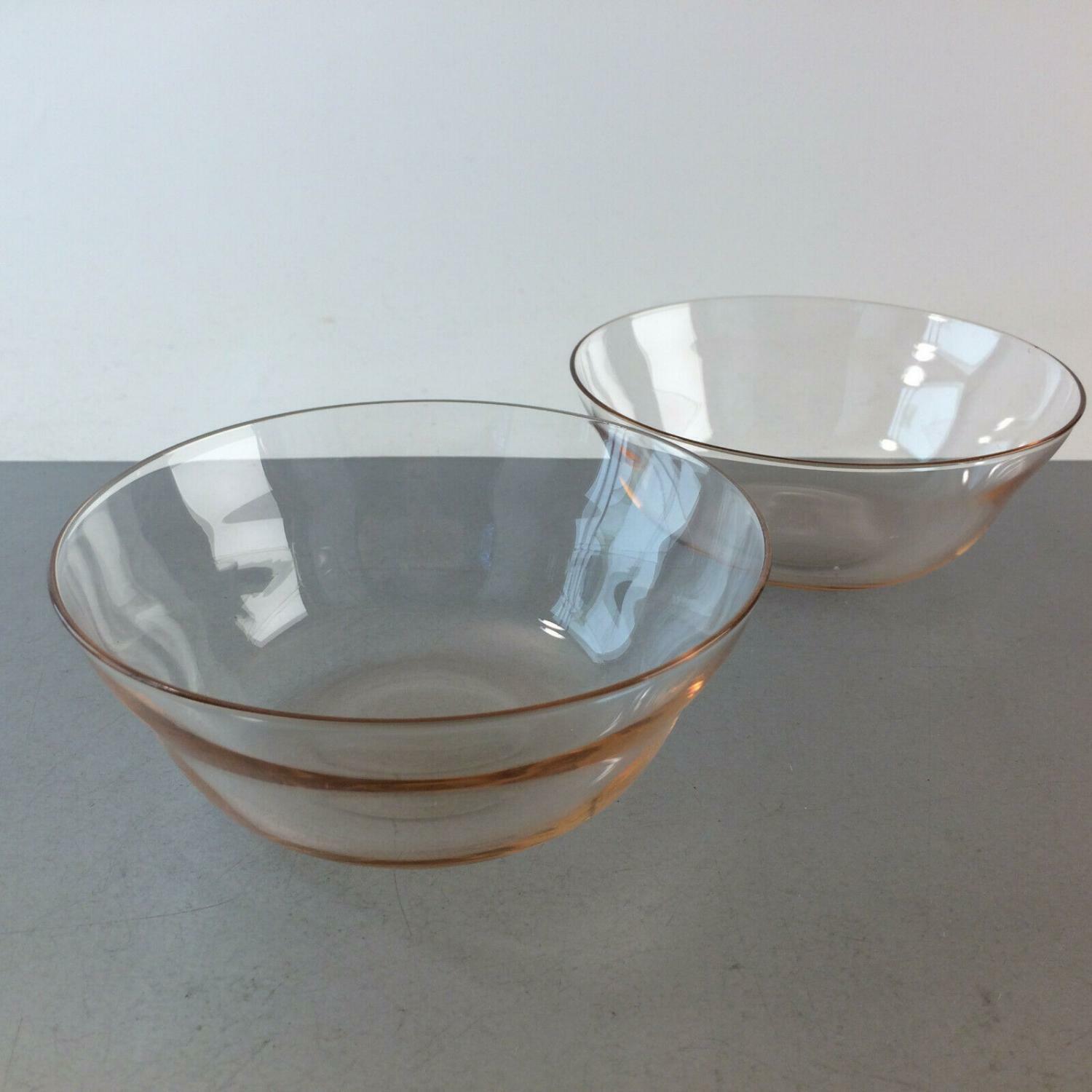 HOLMEGAARD Schälchen rosa rosße Schalen Glas 13 cm 2er Set Schüssel