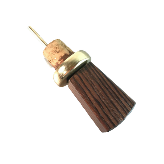 Ausgießer Teak Holz Messing Vintage 50er 60er Schnapsausgießer Spender