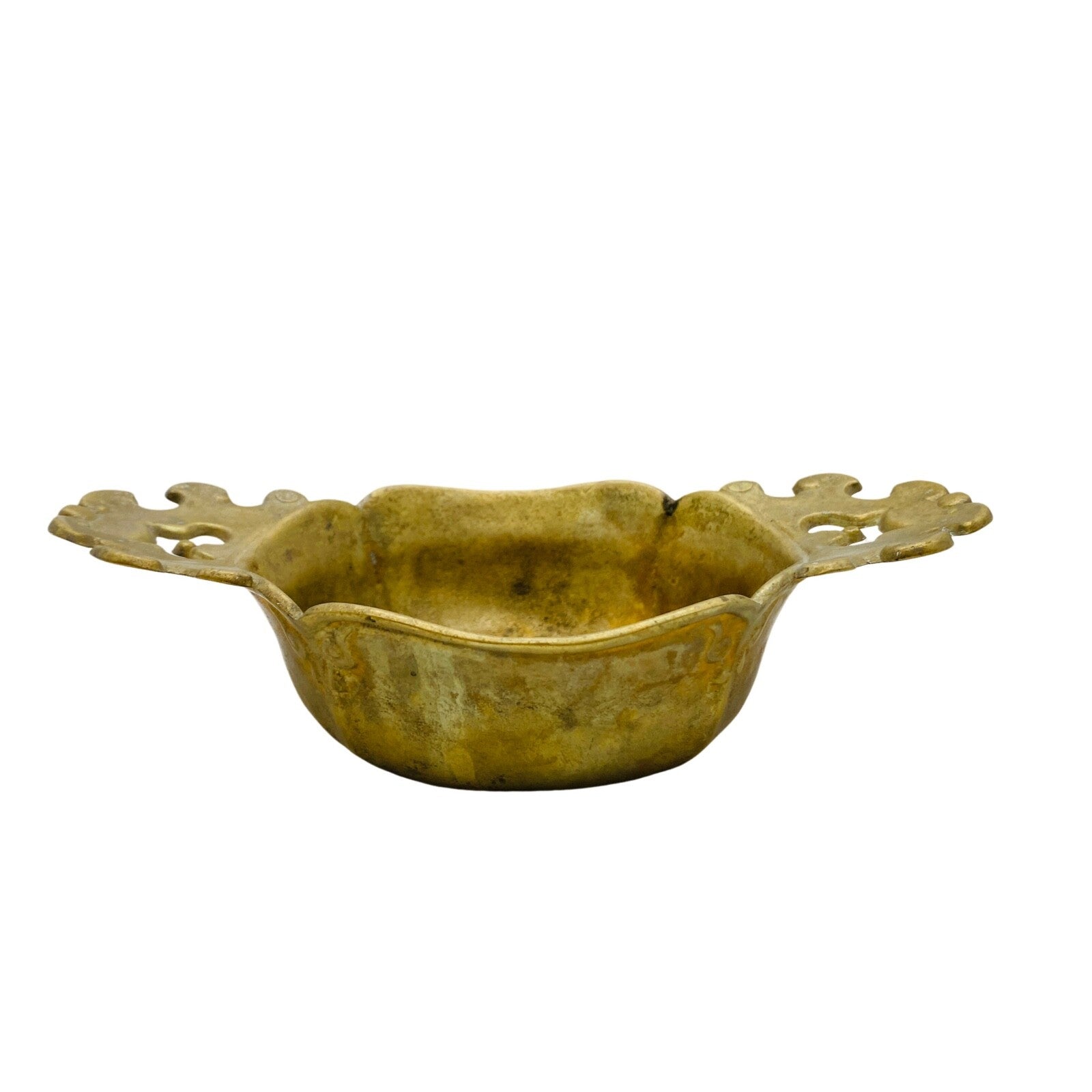 Gilde MESSING Schale 50er 60er D 12,7 cm Schälchen Schale L 20 cm Vintage