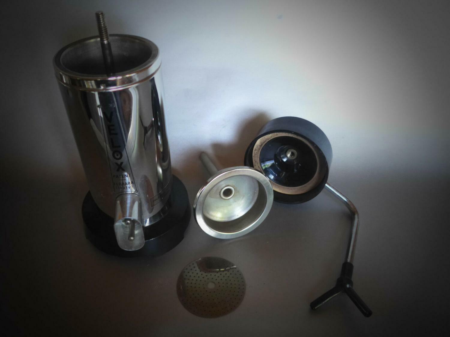 Velox Ferrara PATENT Espressokocher schwarz elektr. 3 Tassen 70er Italy