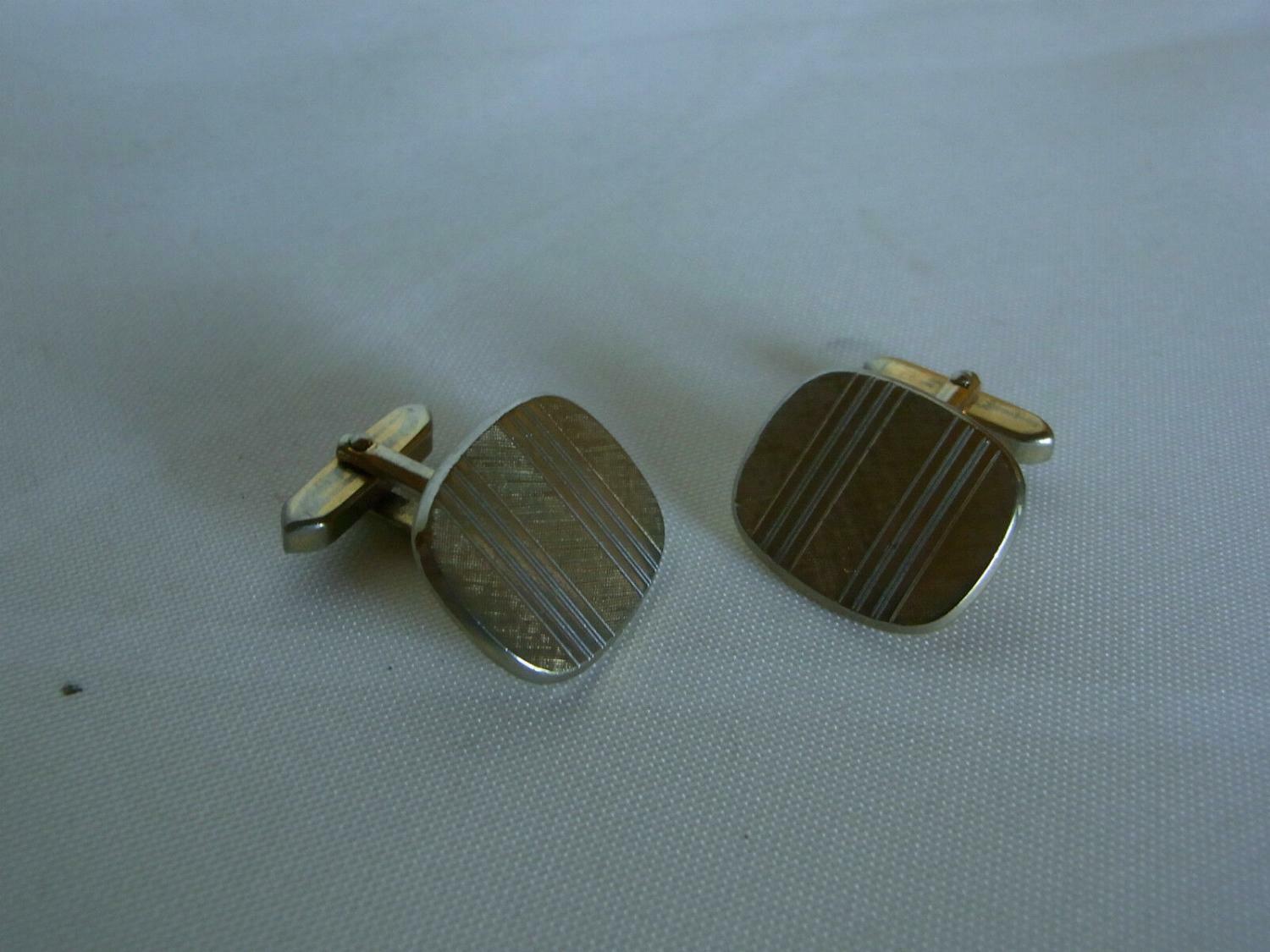 Alte MANSCHETTENKNÖPFE Manschetten CUFFLINKS silber 