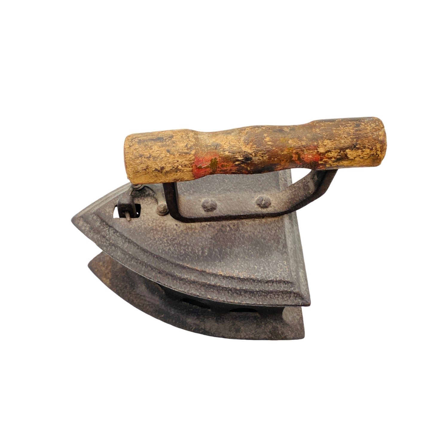 Altes Bügeleisen Reisebügeleisen Eisen für Kohle H 17 cm Dekoration Vintage