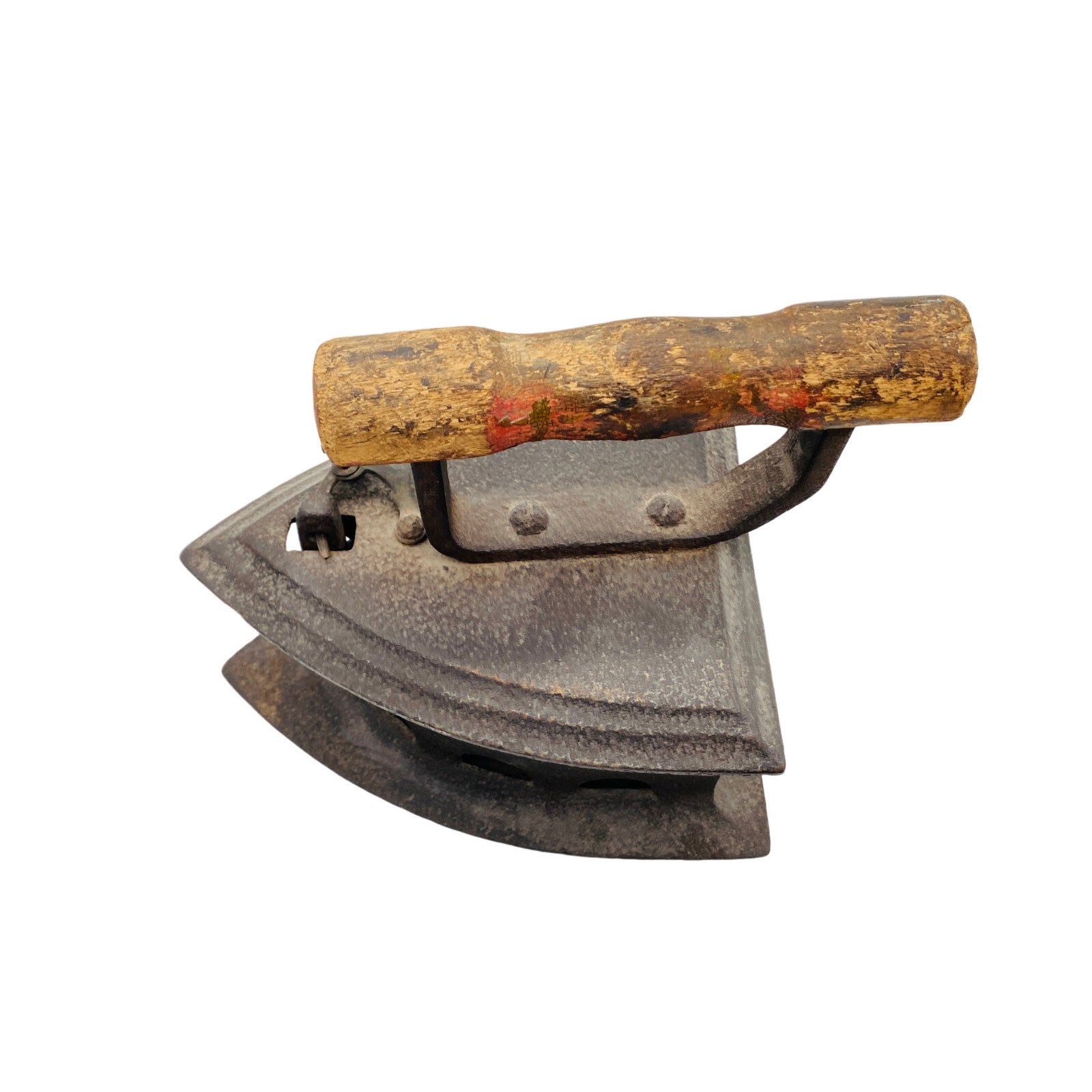 Altes Bügeleisen Reisebügeleisen Eisen für Kohle H 17 cm Dekoration Vintage