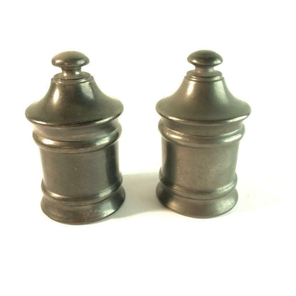 ZINN Dosen Zinndose 2er Set Deckeldosen 50er 60er Vintage H 8 cm
