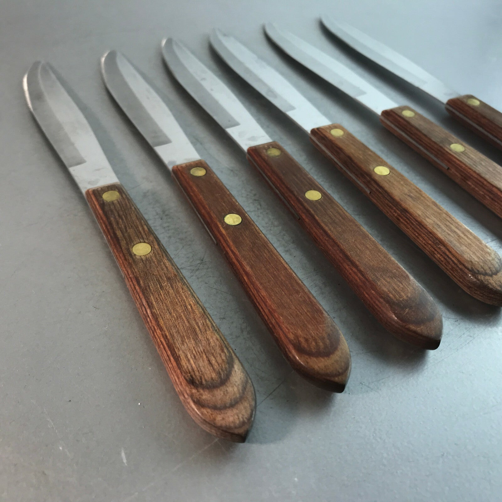 Town & Country Messer Set Holz Teak Griff Vintage MID CENTURY 60er L 20,5