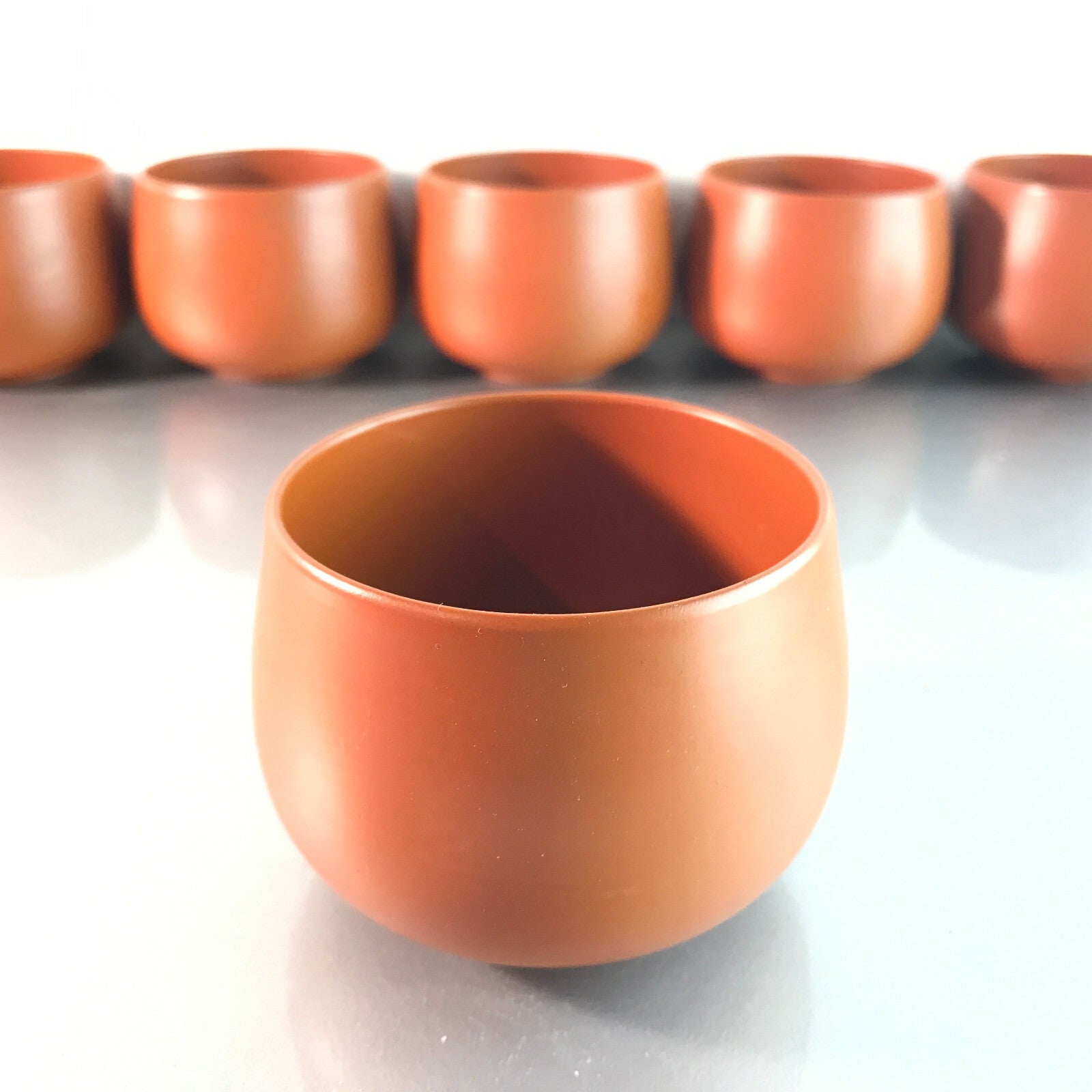 Chinesische Teeschalen 6 cm Teeservice TONKERAMIK Zeremonie 6er Set