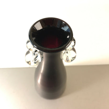 Vase rot 16 cm 50er 60er MID CENTURY Vase Glas Dekoration Vintage