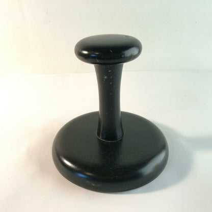 Wandhacken Hacken schwarz 70erHolz Garderobe D 12,5 cm