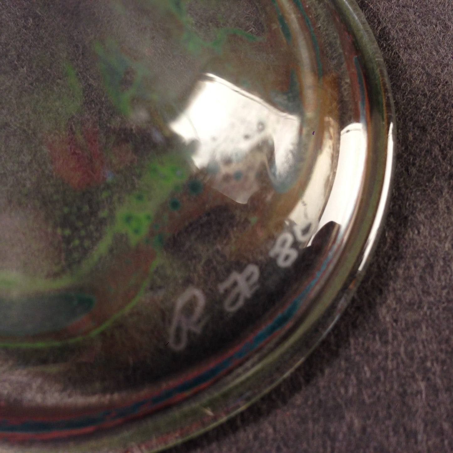 Vase Schale (sign.) 70er 80er Glas 18 cm Schälchen 