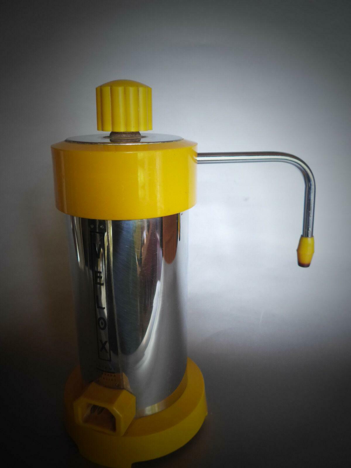 Velox Ferrara PATENT Espressokocher gelb elektr.  70er Italy 5 Tassen