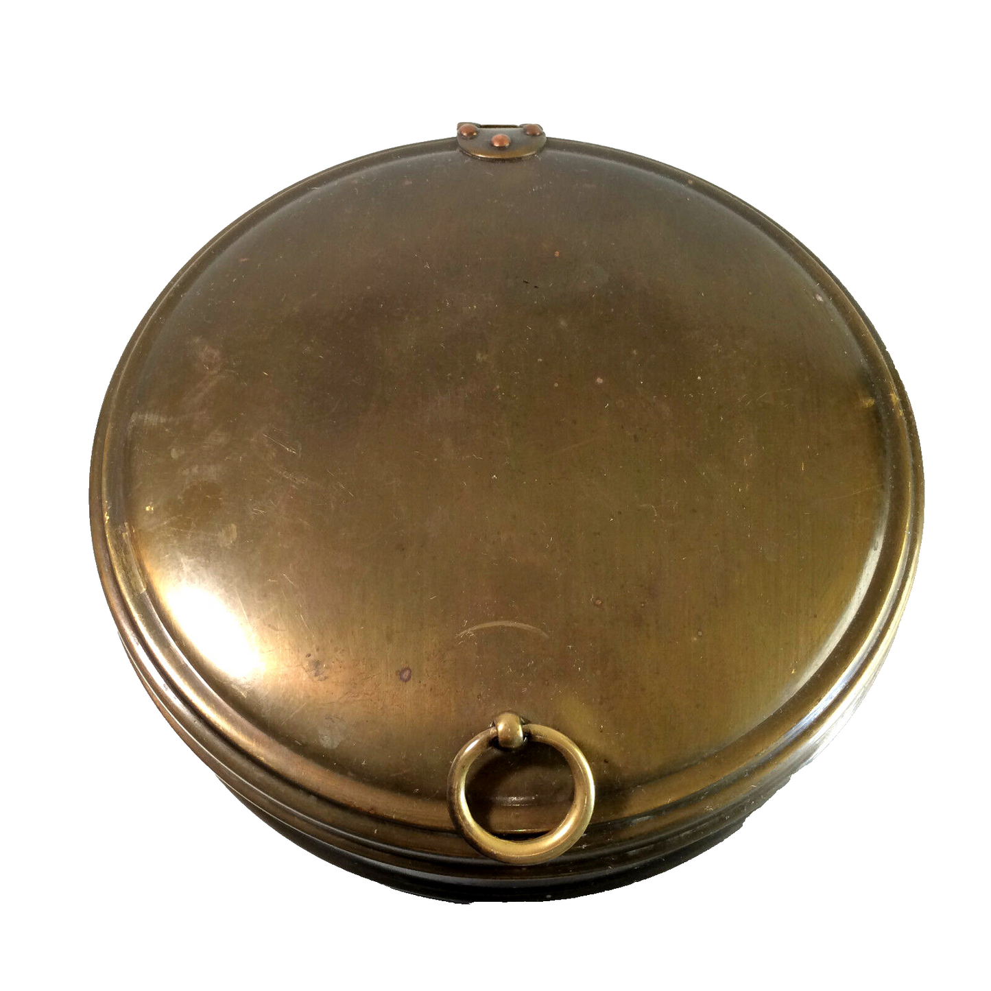 MID CENTURY Messing 50er 60er Dose Deckeldose 24 cm