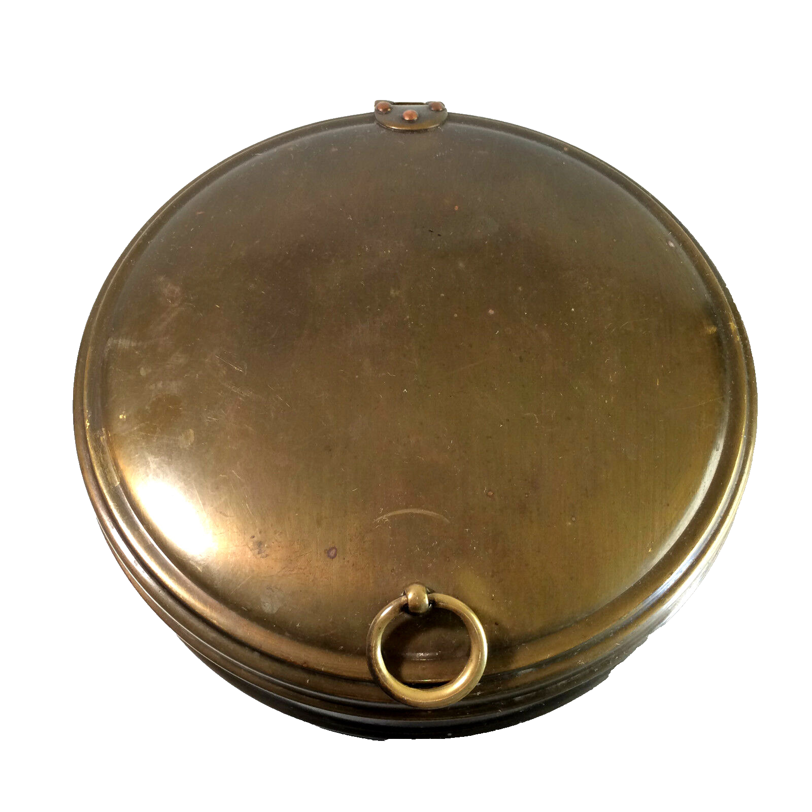 MID CENTURY Messing 50er 60er Dose Deckeldose 24 cm