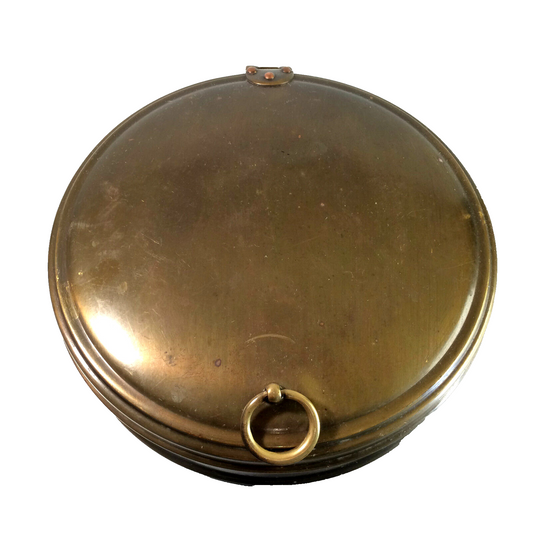 MID CENTURY Messing 50er 60er Dose Deckeldose 24 cm