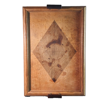 Art Déco 40er 50er 60er Tablett 48,5 x 33,7 cm HOLZ Holztablett 