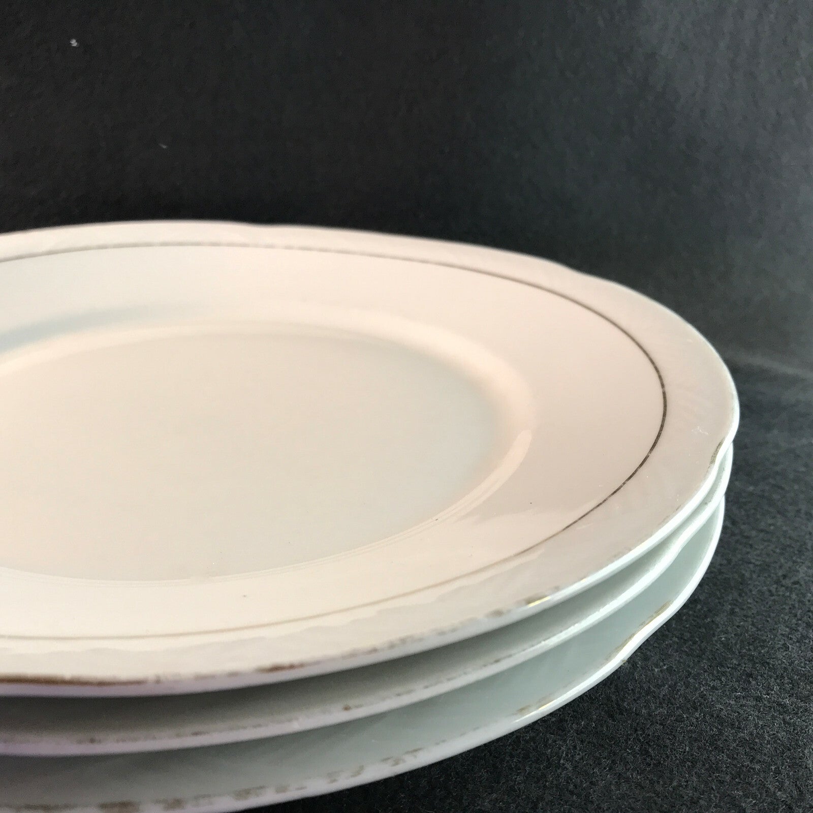 Porzellan BAVARIA  3 x Speiseteller 24 cm Teller Goldrand