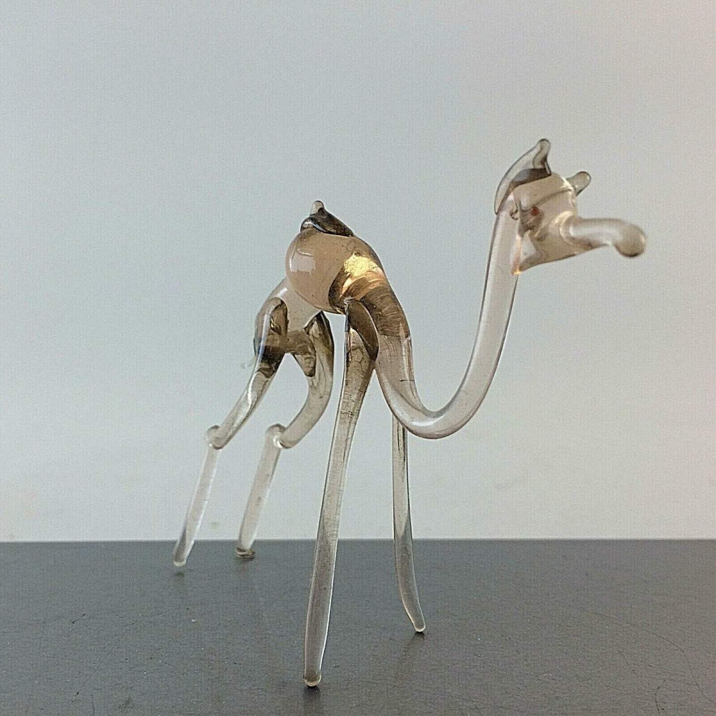 Dromedar Camel rosa H 6 cm Glas 50er 60er Lauscher Vintage MID CENTURY 