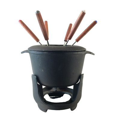 Gusseisen FONDUE Topf Stövchen Rechaude Eisen Vintage Danish Design 60er