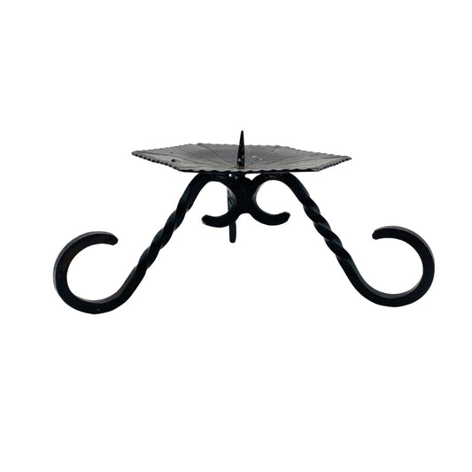 Alter KERZENHALTER Kerzenständer SCHMIEDEEISEN Eisen handgefertigt D 11 cm