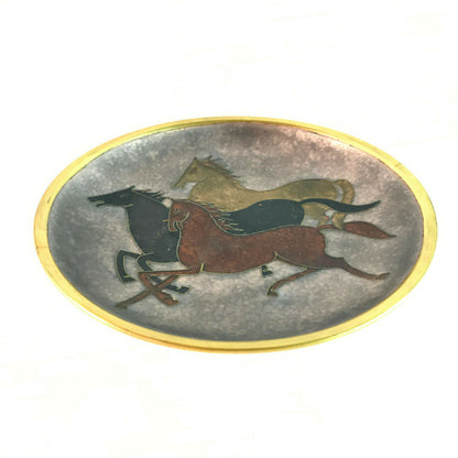 Käthe RUCKENBROD Teller Emaille 50er MID CENTURY Stegemaille Cloisonné