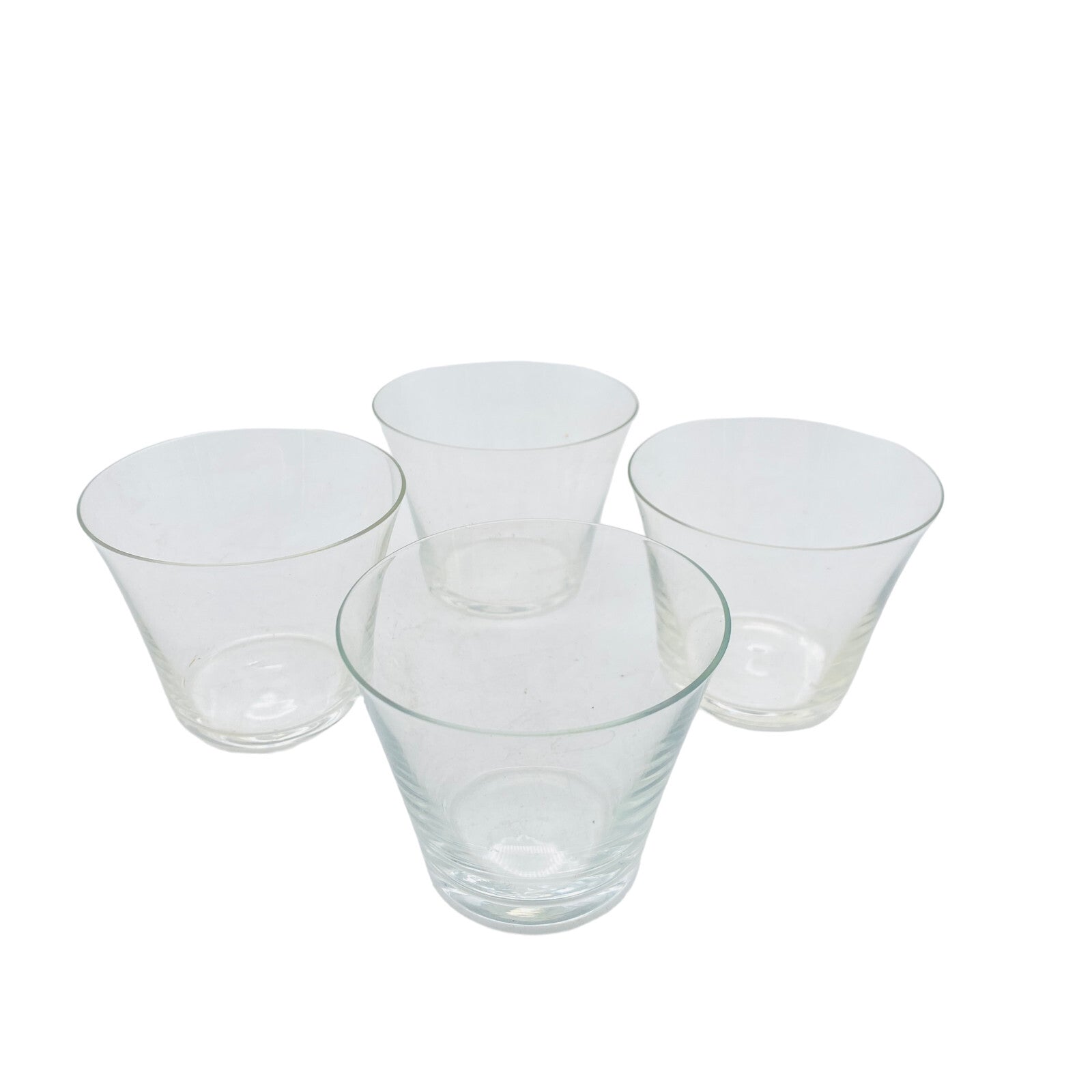 Teegläser für Halter 50er 60er Vintage MID CENTURY Teetassen Glas 4er Set H 6,3