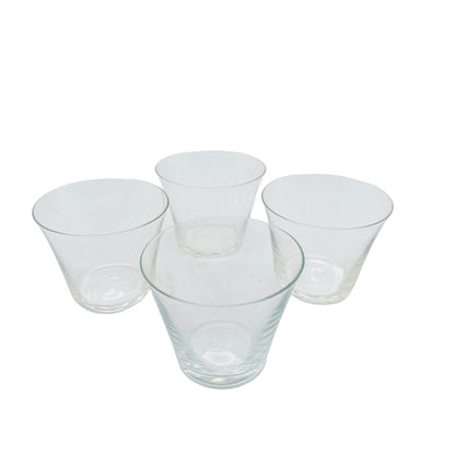 Teegläser für Halter 50er 60er Vintage MID CENTURY Teetassen Glas 4er Set H 6,3