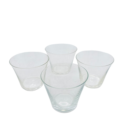 Teegläser für Halter 50er 60er Vintage MID CENTURY Teetassen Glas 4er Set H 6,3