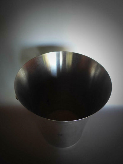 SKS DESIGN Sektkühler Sekteimer Edelstahl mit LABEL H 23 cm Cocktail 80er