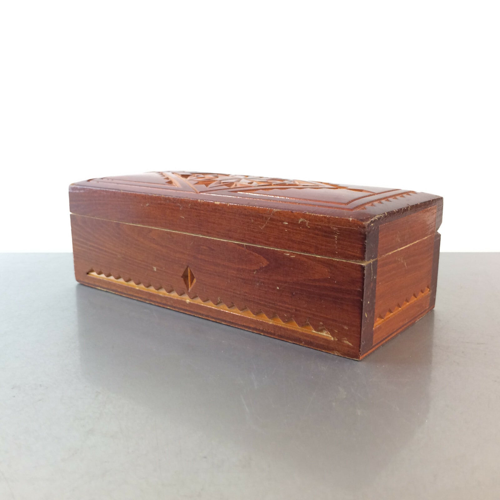 MID CENTURY Holz Dose 50er 60er Schale Deckel Deckeldose Truhe