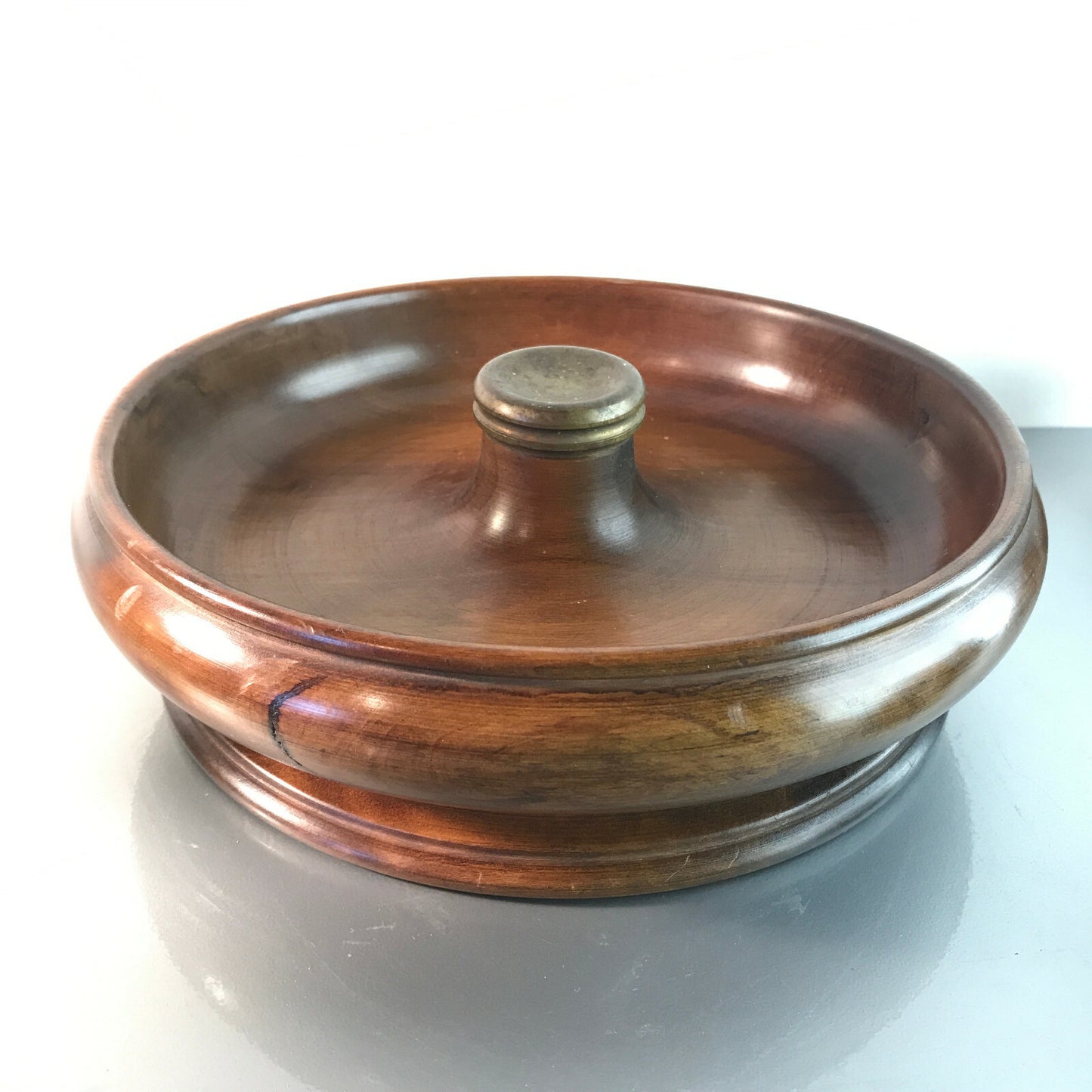 HOLZSCHALE 28 cm Schale Nussschale Vintage 50er 60er MID CENTURY