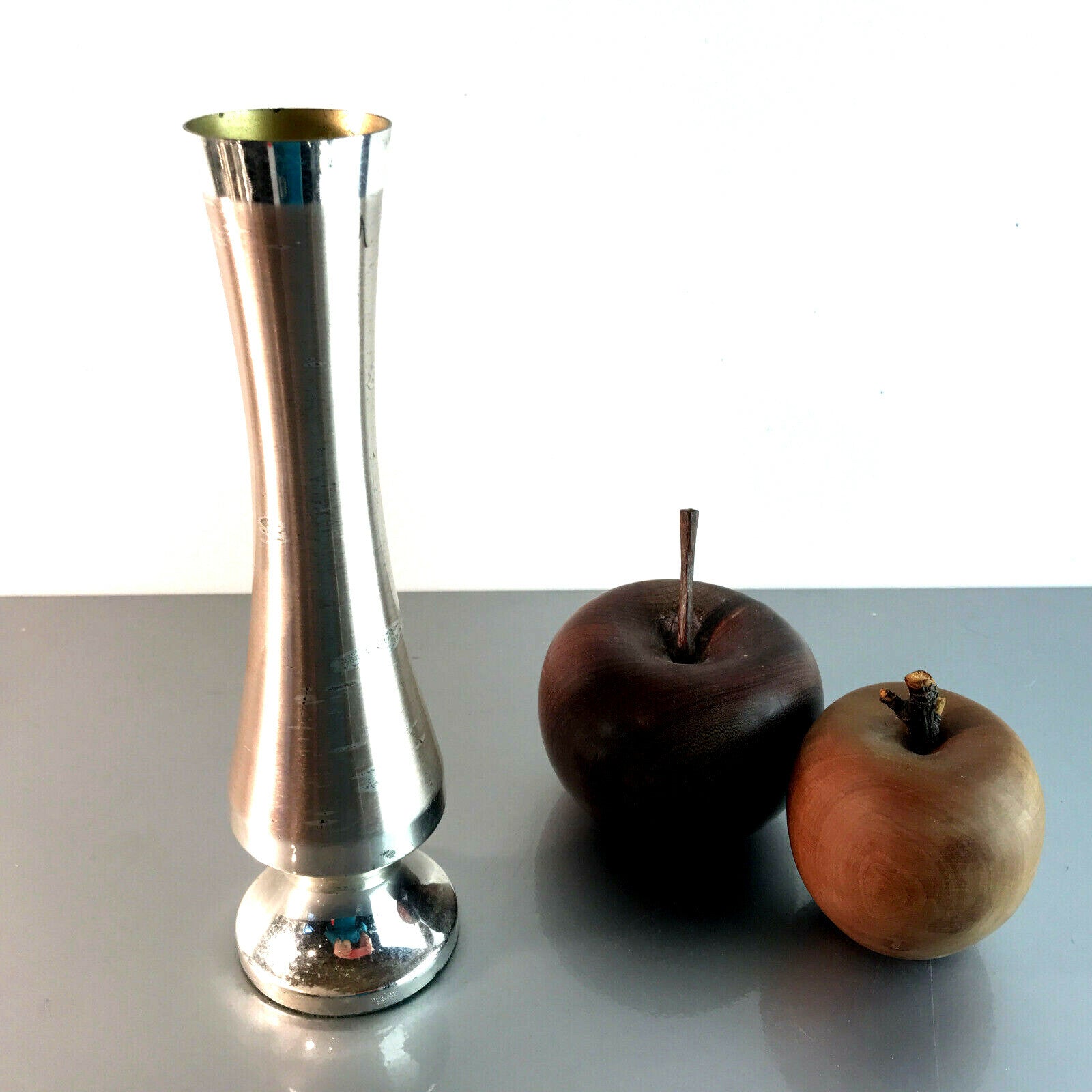 Vase Orchideenvase versilbert 19,8 cm 50er 60er MID CENTURY