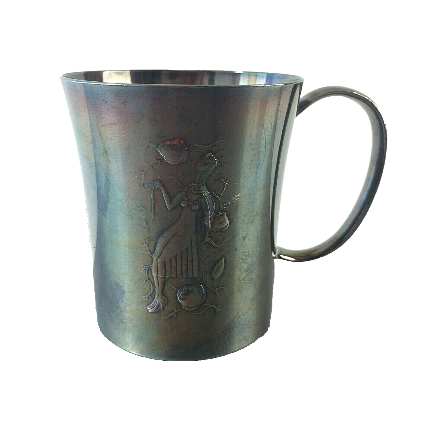 WMF  Taufbecher versilbert 50er 60er 6,8 cm Tauftasse Tasse Dornröschen
