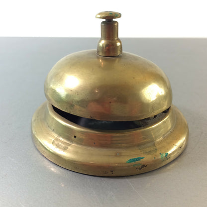 Klingel Metall 60er 70er  D 8 cm Messing Hotelklingel Rezeption 