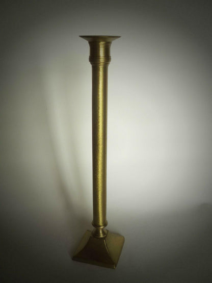 Kerzenständer MESSING Kerzenhalter Haushaltskerzen 30 cm gebürstet