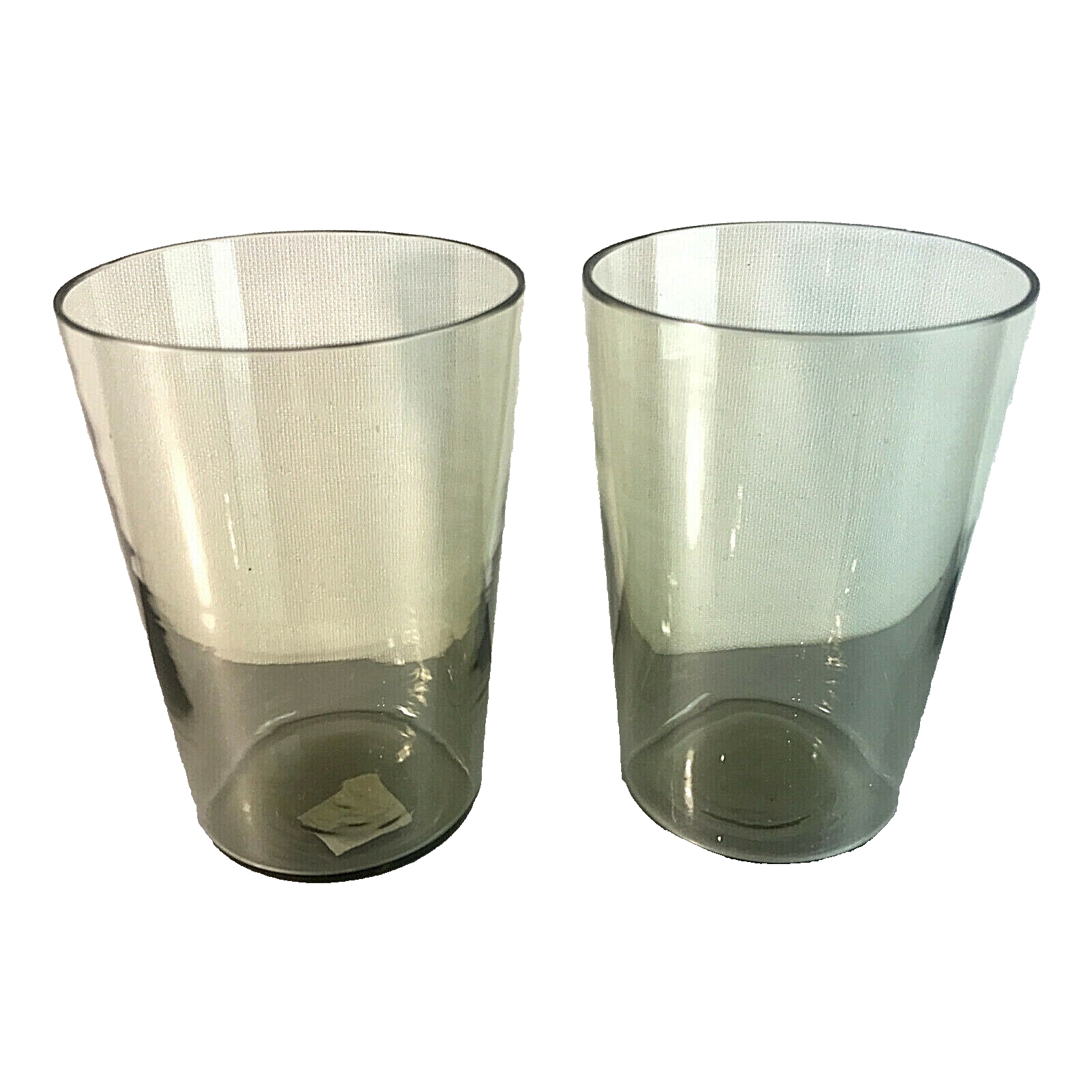 Vintage Teegläser 2 er Set Art Déco Trinkgläser leicht grünlich  9,2 cm