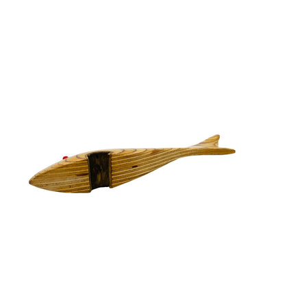 Vintage Flaschenöffner FISCH  Holz Kronkorkenöffner  MID CENTURY 22cm