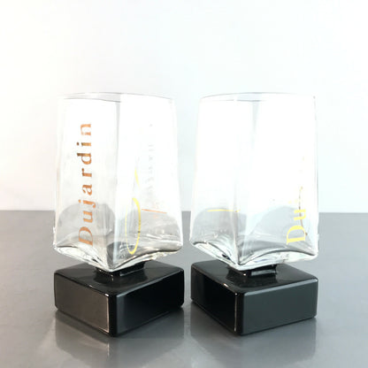 Dujardin Likörgläser Schnapsgläser Gläser - 2er Set - 9,8 cm schwarz gold