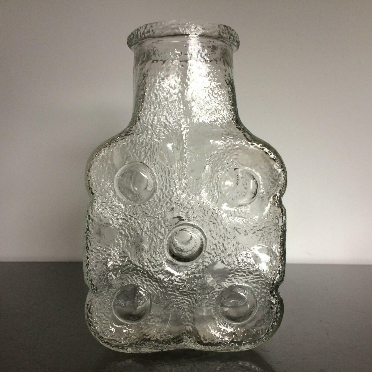 Vase Glasvase GLAS 60er 70er H 22 cm 
