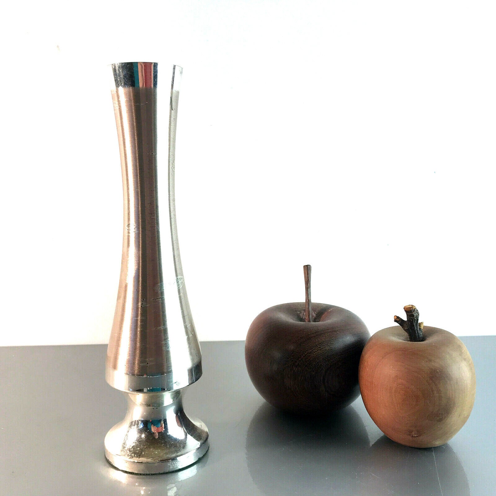 Vase Orchideenvase versilbert 19,8 cm 50er 60er MID CENTURY