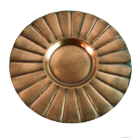 MID CENTURY Schale 50er Vintage Schälchen Teller Kupfer Wandteller 37 cm