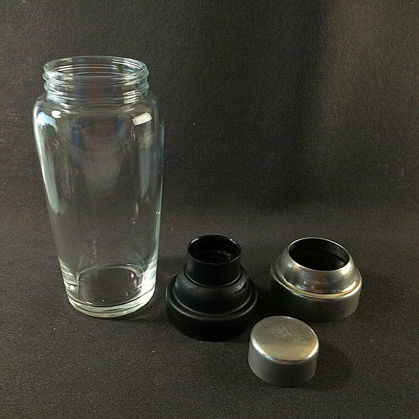 BMF Glas 70er 60er Cocktailshaker 60er 70er 22 cm Shaker