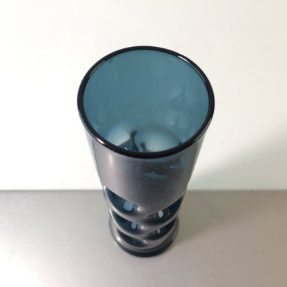 Vase Turmalin grün 13,5 cm 50er 60er MID CENTURY Vase Glas 