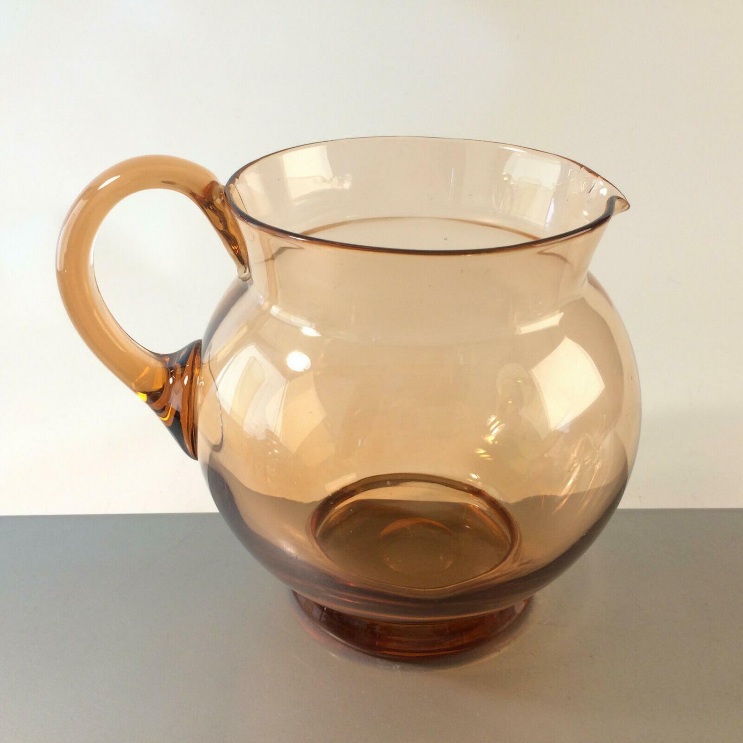 Karaffe Krug Kanne rosa 60er 70er Wasserkrug rosé Rosalin 16,5 cm