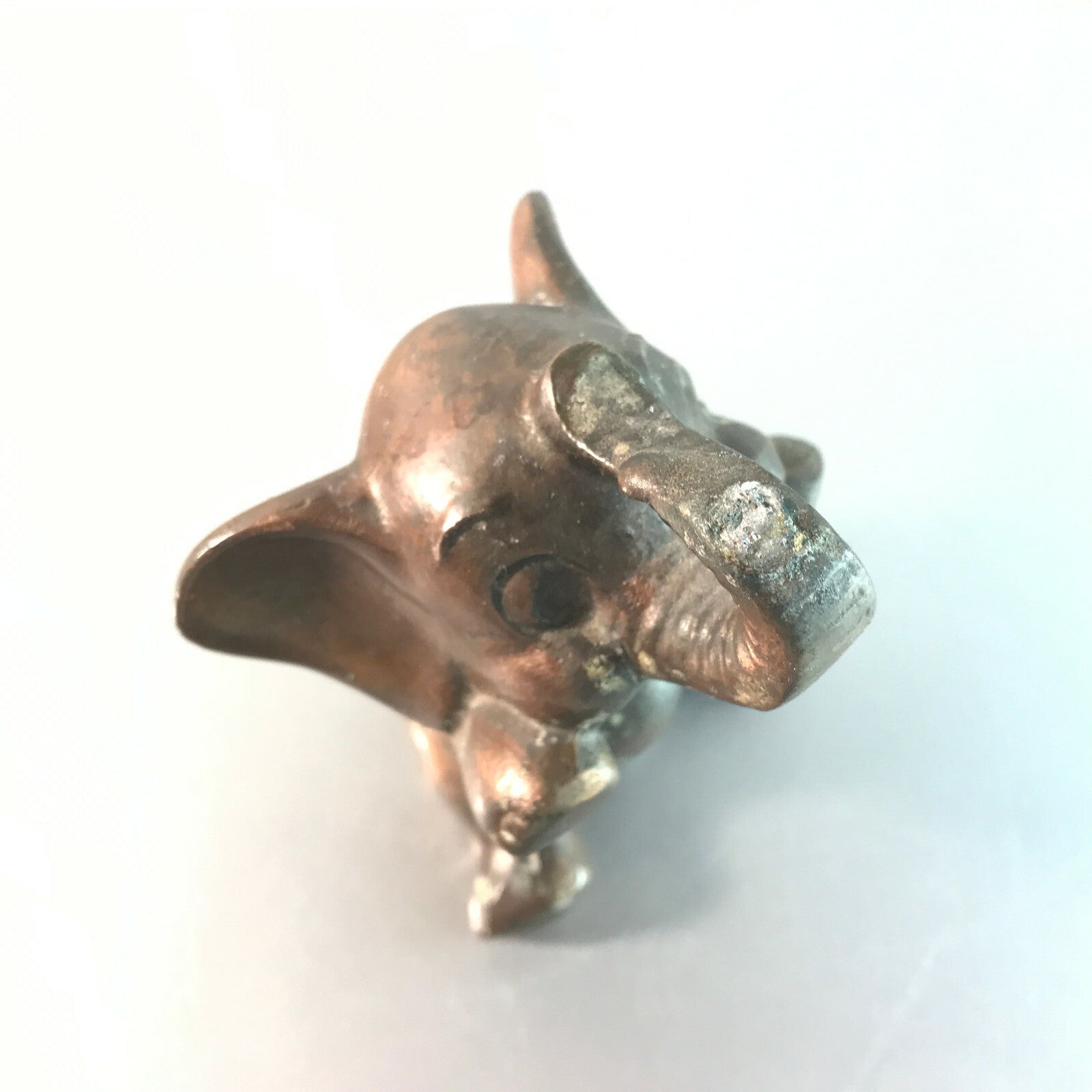 Kerzenhalter KUPFER Figur 60er 50er ELEFANT H 9 cm 