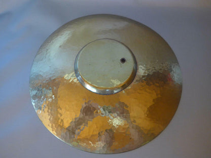 MESSING Teller Wandteller Relief 50er 60er MID CENTURY zum Hängen 23,8
